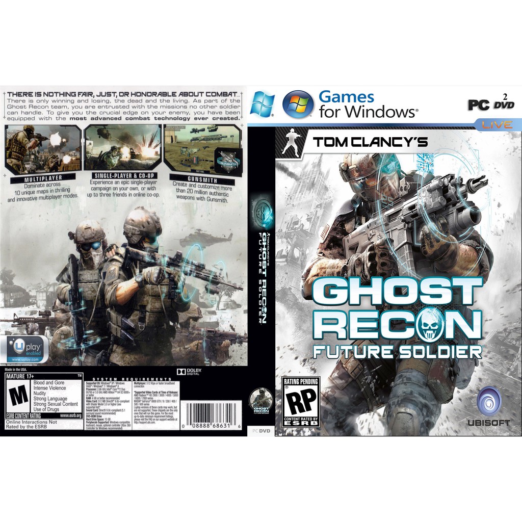 Tom Clancy S Ghost Recon Future Soldier Pc Game Offline Dvd Installation Shopee Malaysia