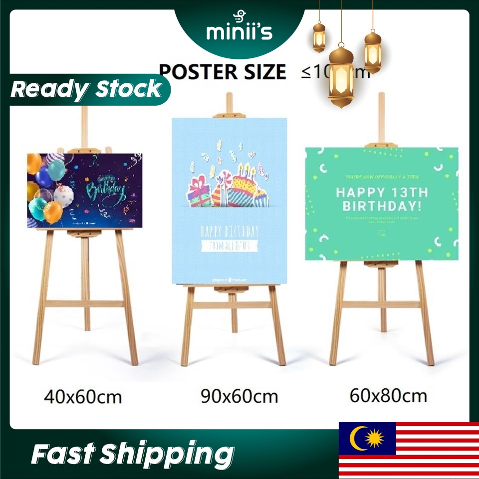 Minii's Adjustable 150cm Pine Wood Easel Stand Art Sketch Drawing Stand