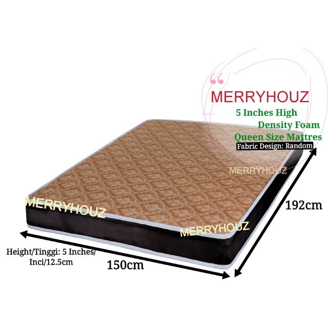 Ready Stock High Density Rebond Foam Tilam Queen 5 Inches Inci 12 5cm Tinggi Queen Size Mattress Shopee Malaysia