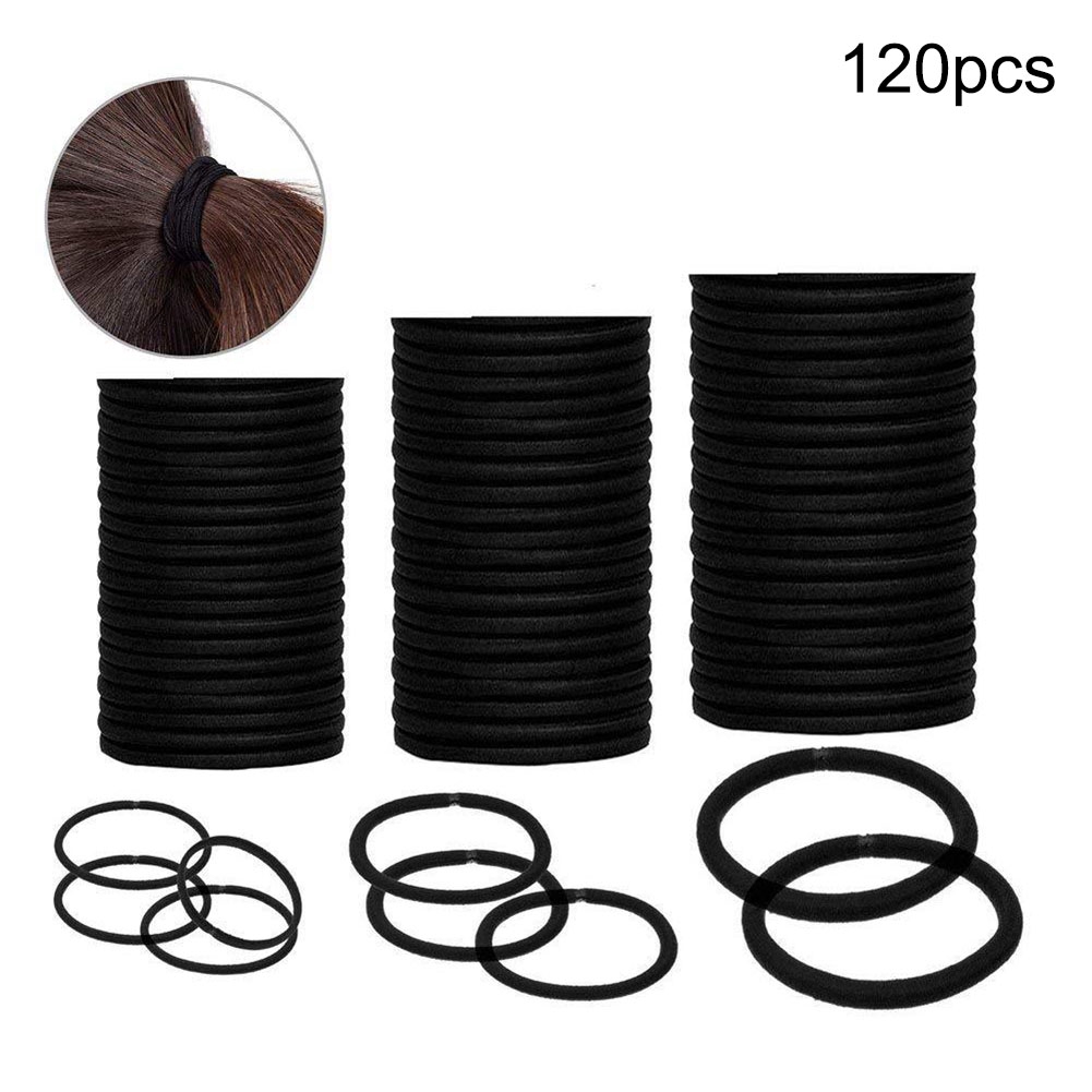 Elastic Hair Bands 120 Pcs Hair Ties For Thick And Curly No Metal