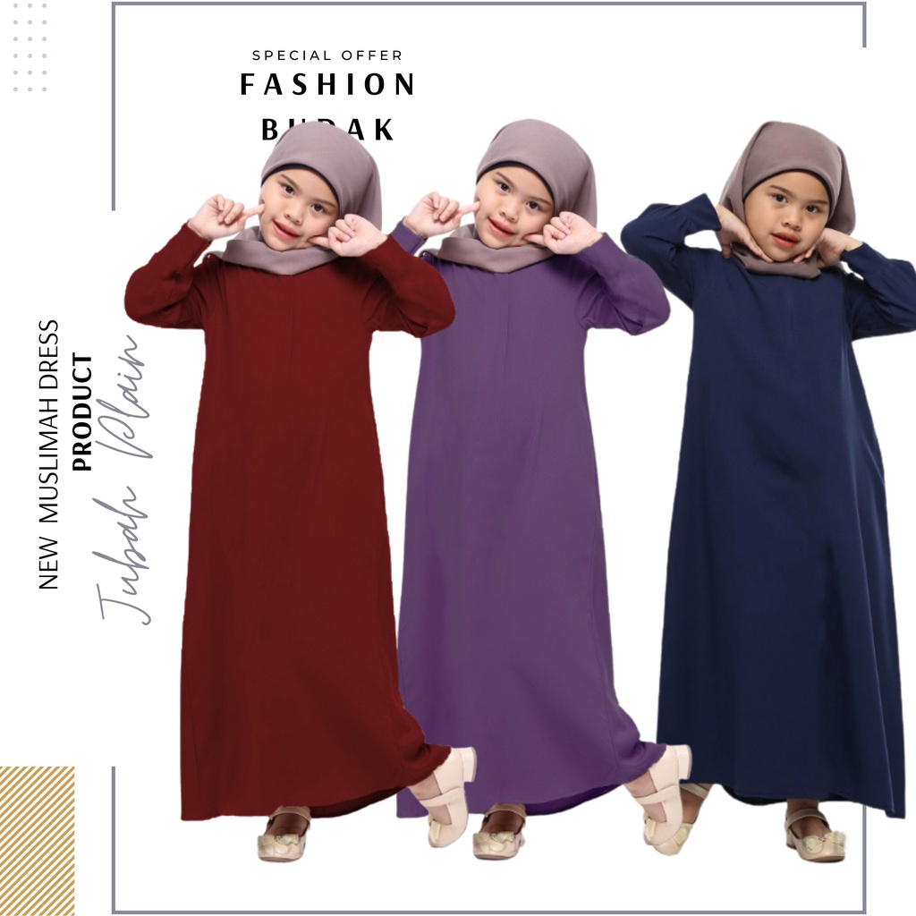 NEW ARRIVAL JUBAH BUDAK PLAIN FRONT ZIP 2022 | Shopee Malaysia