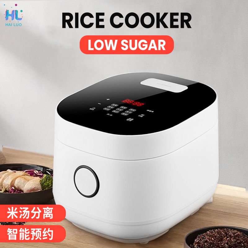 One pot of double bile rice cooker mini rice cooker home rice soup separation of 3L低糖电饭锅