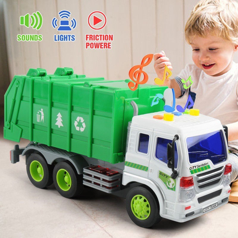 friction powered garbage truck