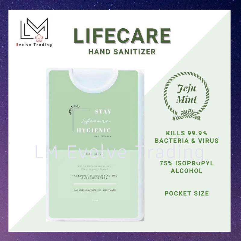 **CLEARANCE** LIFECARE Kill Bacteria & Virus Alcohol Spray Pocket Hand