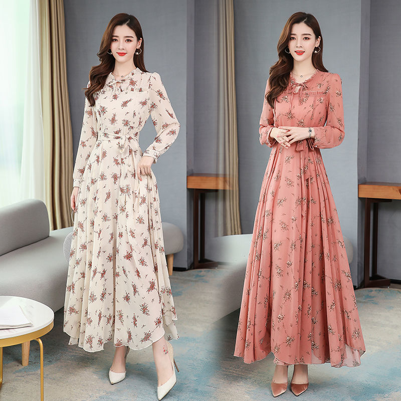 Ganni Longsleeve Dress flower pattern elegant Fashion Dresses Longsleeve Dresses 