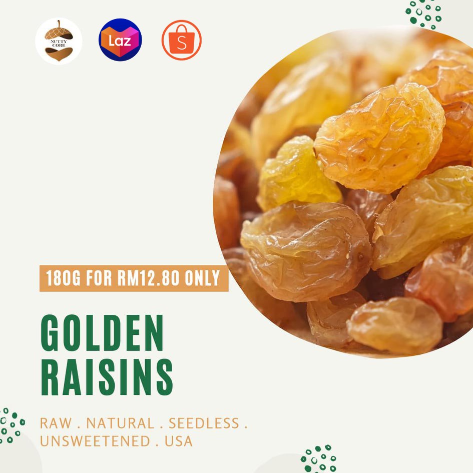 Golden Raisins (Unsweetened, Seedless, USA) Shopee Malaysia