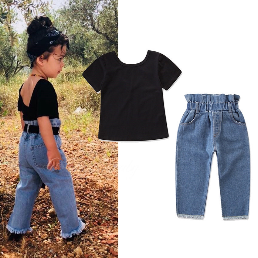 little girl high waisted jeans