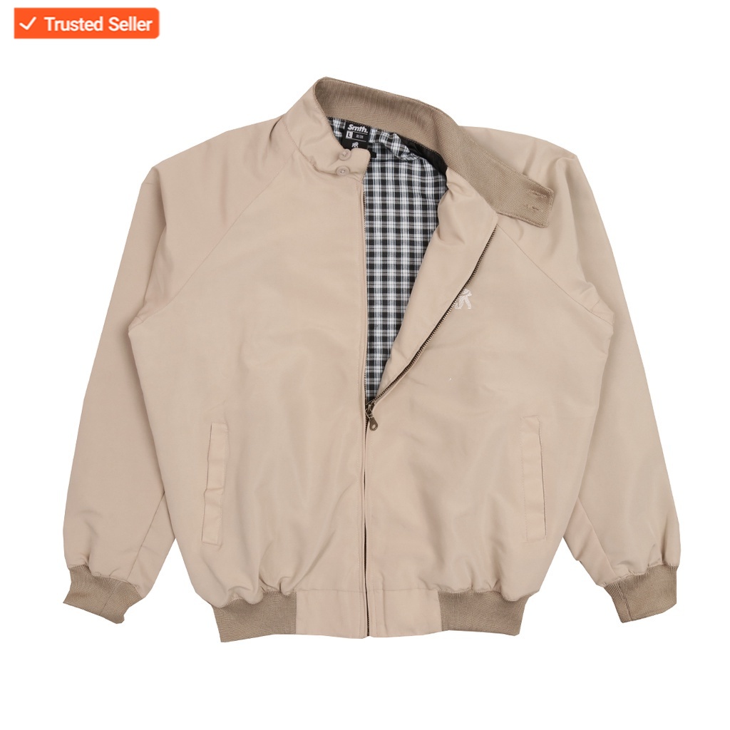Hangor Cream Harrington Jacket House of Smith Shopee Malaysia