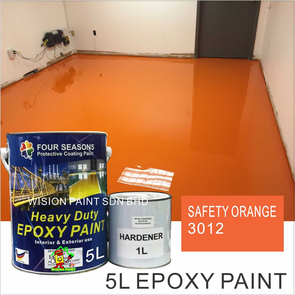 Four Seasons Epoxy Floor Coating 5l Standard Color Cat Epoxy Lantai For Tile Ceramics Swiming Pool Mici Shopee Malaysia