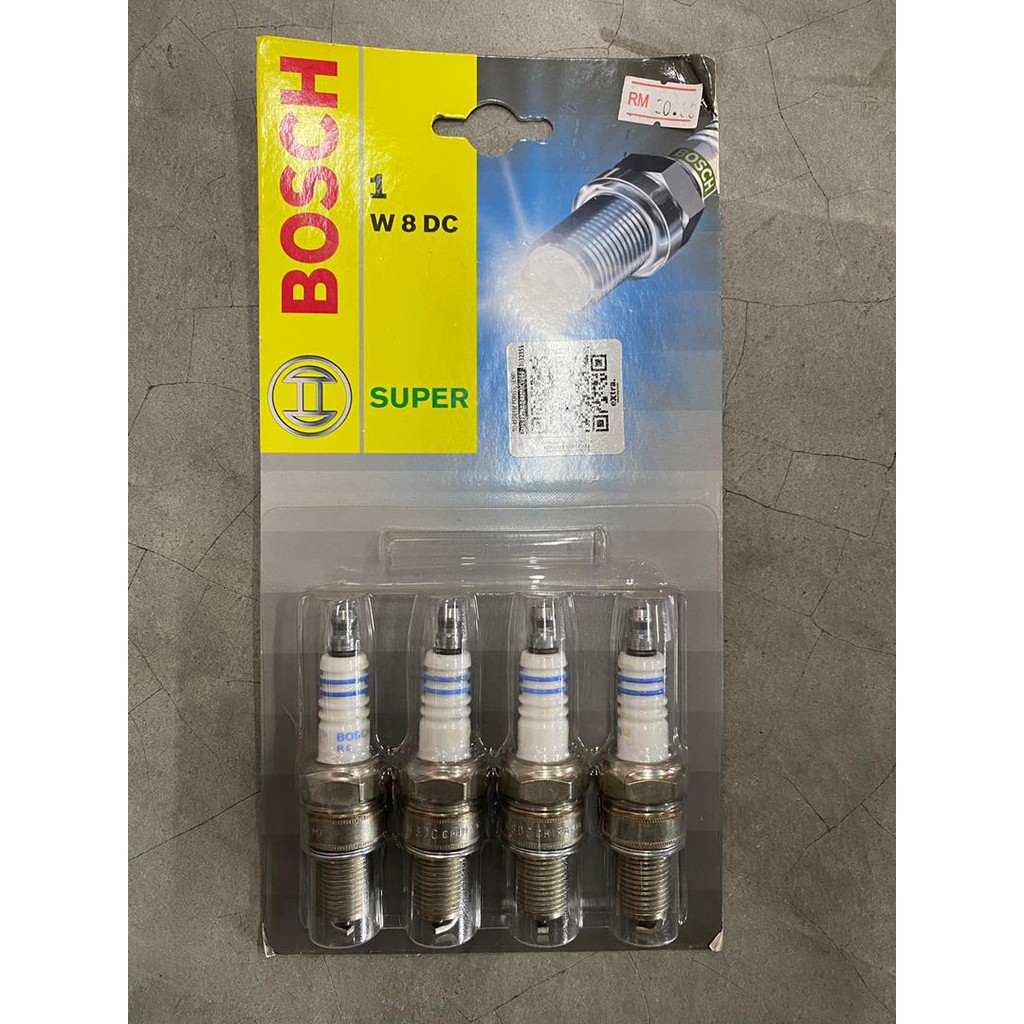 BOSCH W8DC Spark Plug for Wira, Saga, Iswara, 1.3 1.5 (4pcs) | Shopee ...