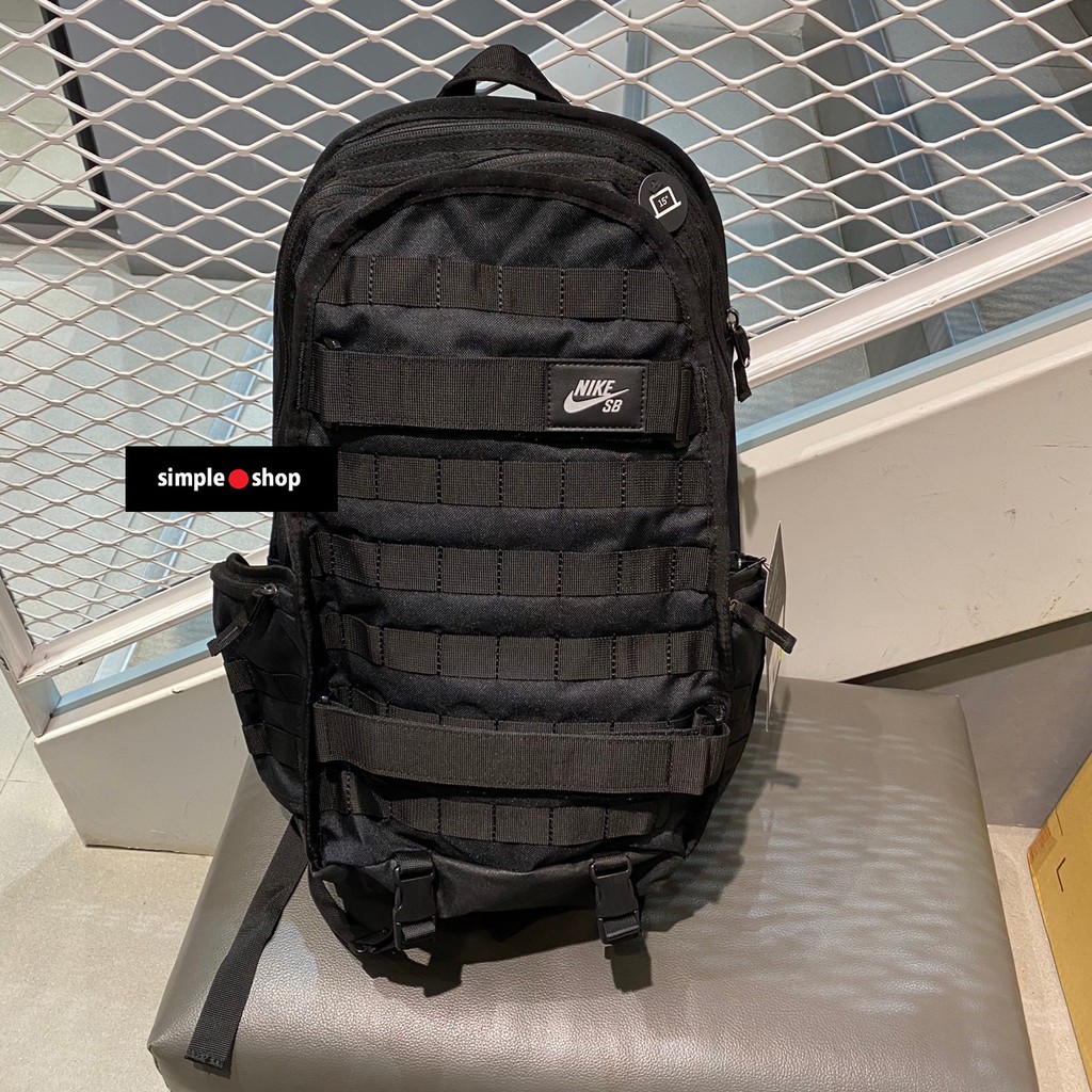 Nike Sb Rpm Sports Backpack Laptop Skateboard Clip Multi Layers Backpack Black Shopee Malaysia