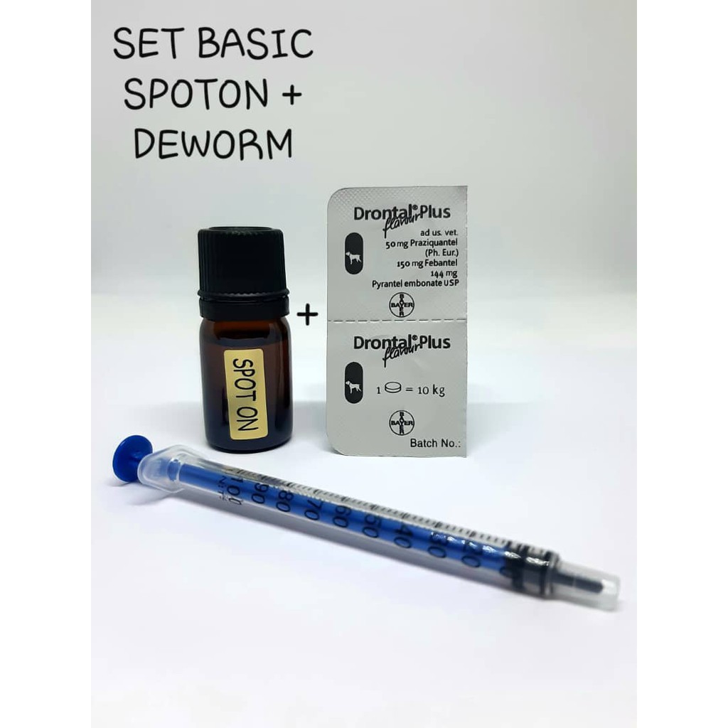 [ SET BASIC ] DEFLEA + DEWORM (LIQUID@TABLET)  Shopee 