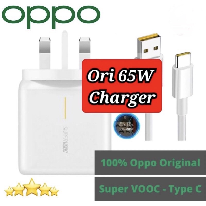 [WHOLESALE] OPPO VOOC & SUPERVOOC 2.0 65W/80W Flash Charger Adapter Vooc TYPE-C CHARGER SET&VOOC SUPERVOOC TYPE C Cable