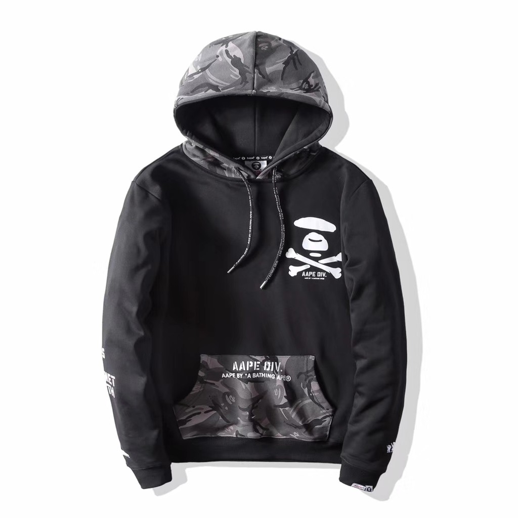 aape hoodie black