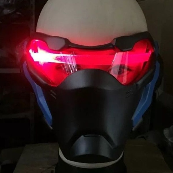 Homemade LED Cos Overwatch soldier 76 Led mask with LED cosplay LED mask
