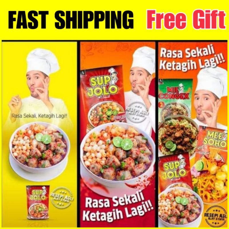 Buy Ready Stock Sup Jolo Mee Soho N Mee Congek Viral Dato Aliff Syukri Seetracker Malaysia