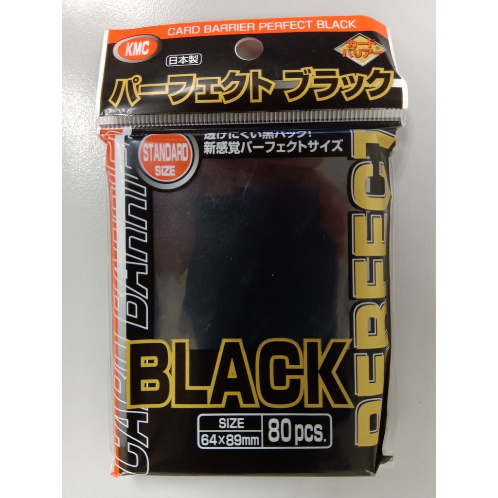 KMC Perfect Size Standard Sized Black Card Sleeves 80pcs ...