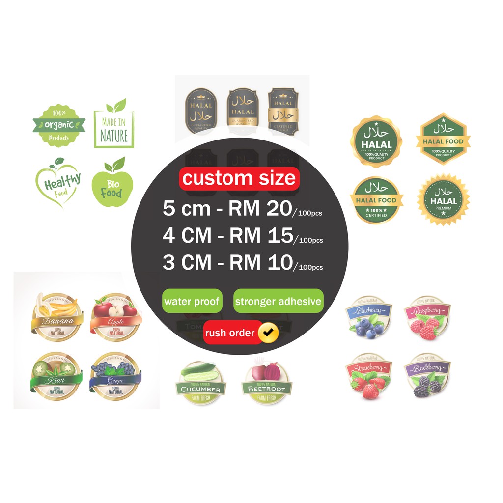 Sticker Label Print And Design | Shopee Malaysia