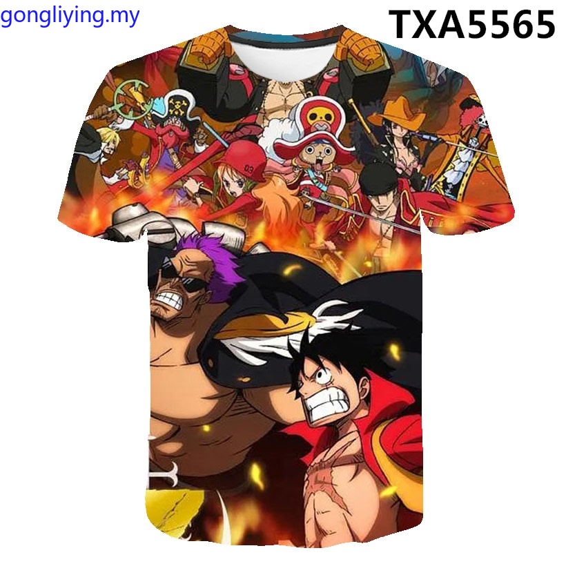Premium Quality Anime one piece Luffy T-shirt Men Women Summer 3D Printed Casual graphics short sleeve Tshirt - Image 3