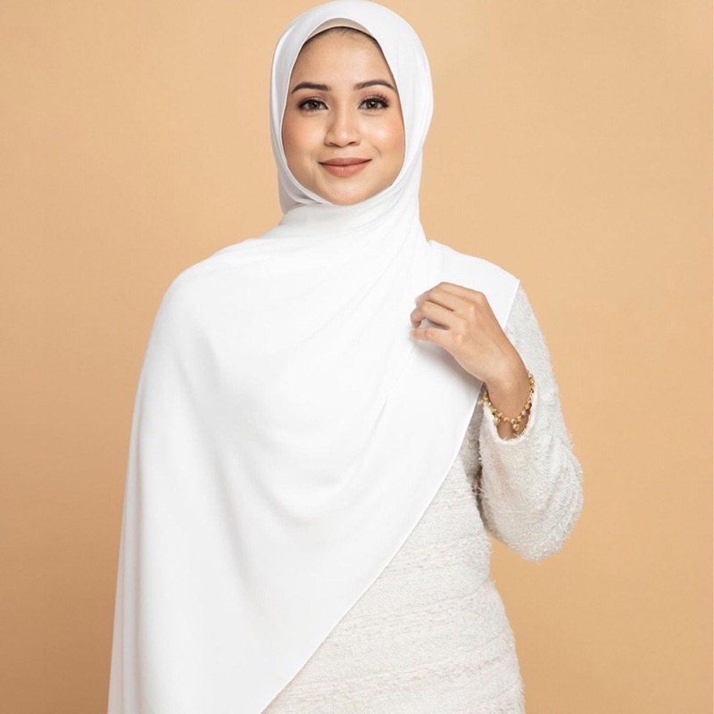 shawl chiffon hitam