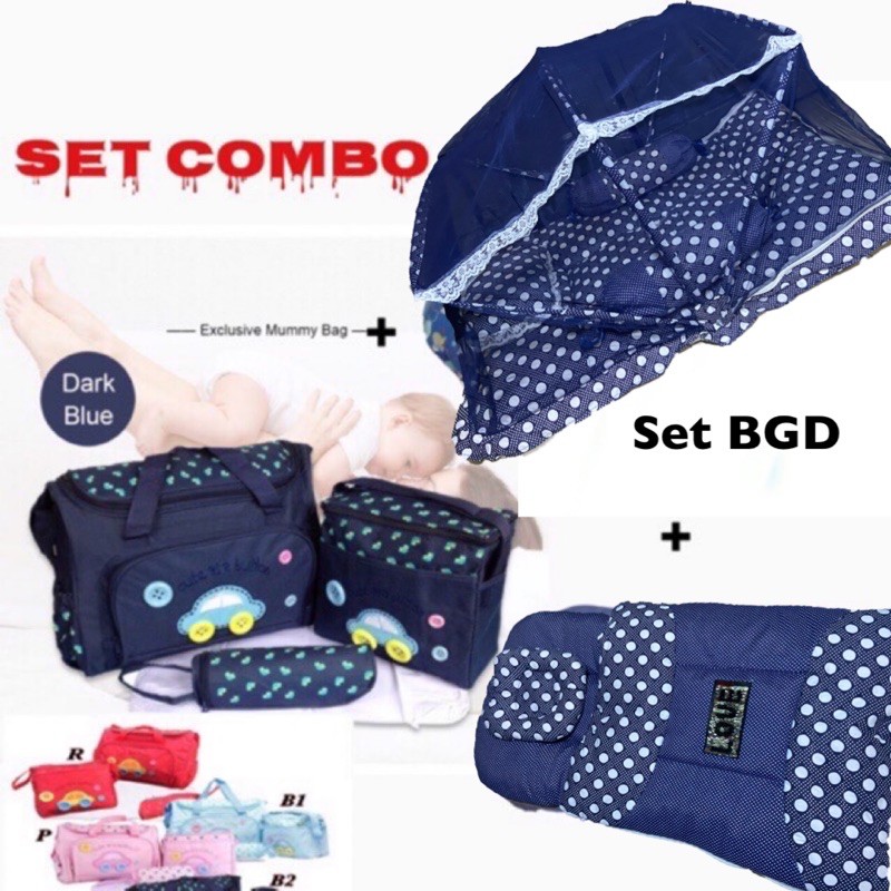 Set ComboTilam Kelambu Dan Tilam Bedung Serta Mommy Bag 4in1