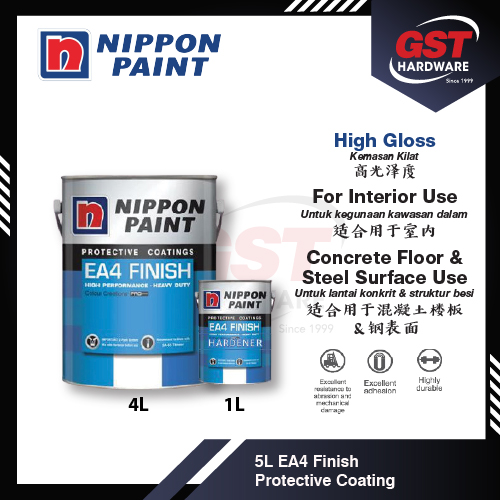  Nippon  Paint  EA4 Epoxy  Floor Paint  Finish HB c w Hardener 