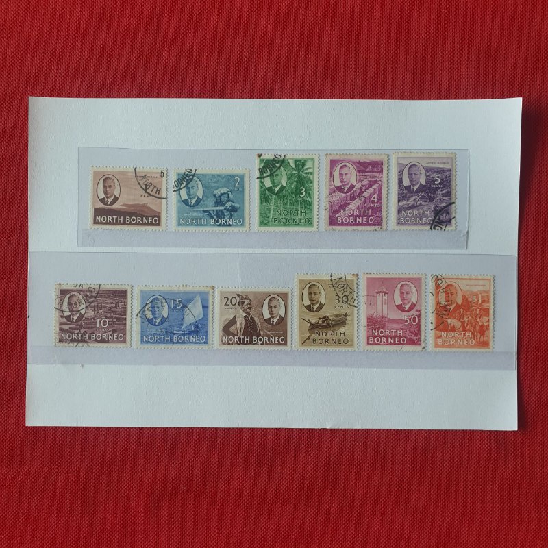 1950 Stamps North Borneo Used Stamps King VI 11pcs Shopee Malaysia