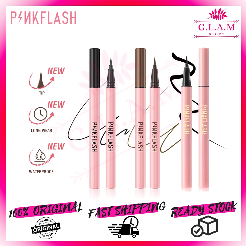 Pinkflash Lock All Day Waterproof Eyeliner Pf E01 Glam Shopee