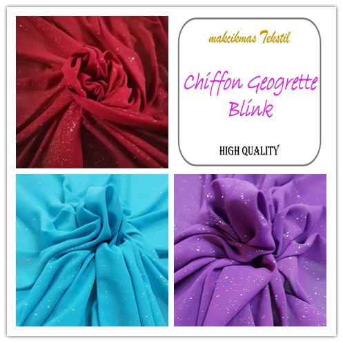 Kain Tudung, Chiffon Geogrette Blink, 150cm (59 inci)