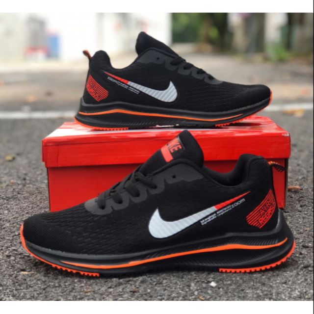 nike zoom black and orange