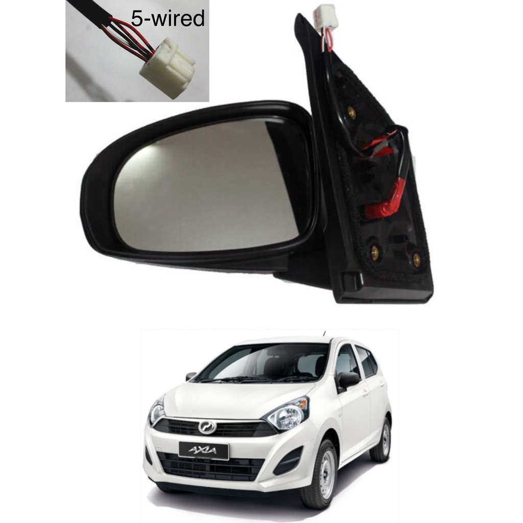 PERODUA AXIA  SIDE MIRROR (NEW) 5WIRED NO LAMP  Shopee Malaysia