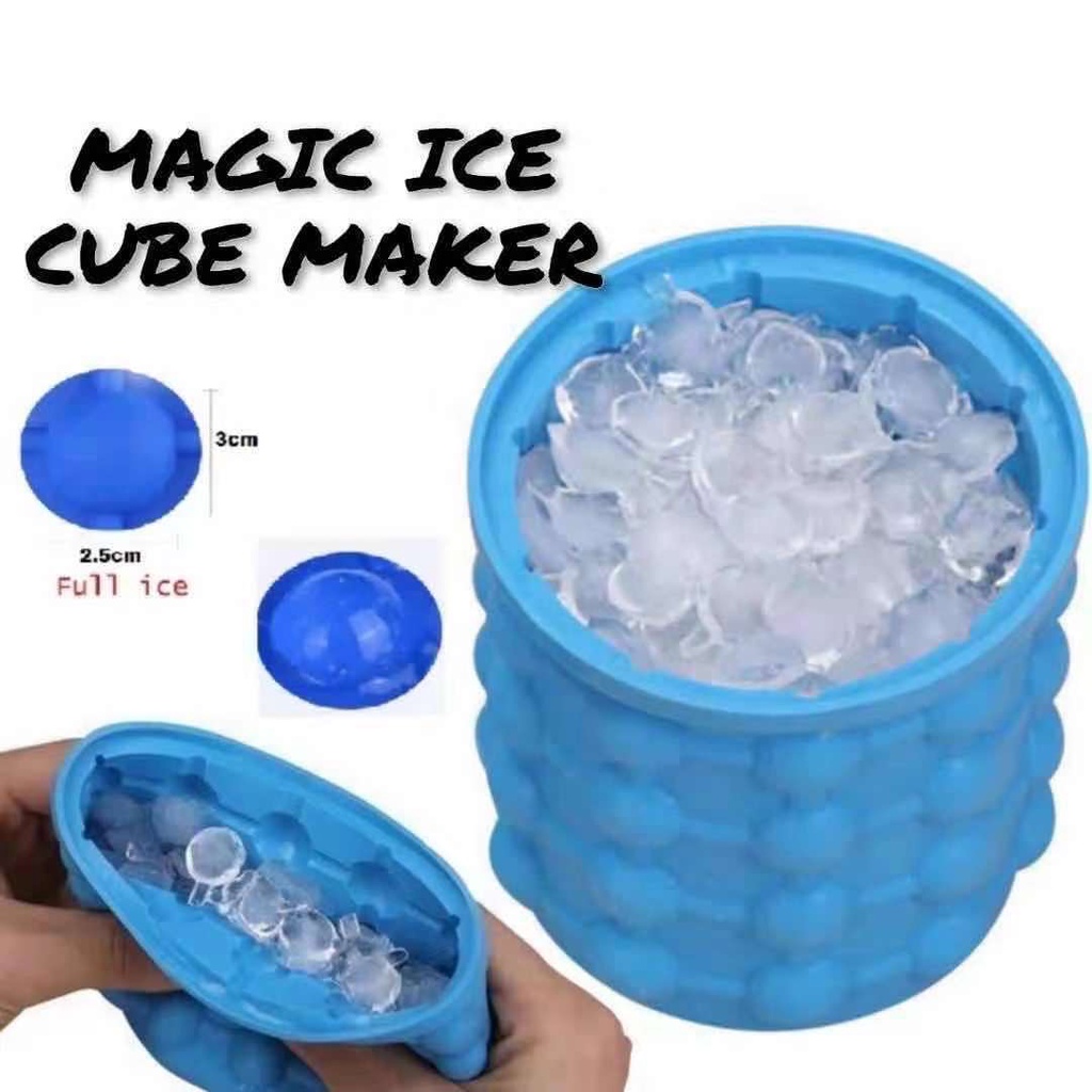 BestDeal Magic Ice Cube Maker Silicone Rubber Tray Molds Saving Ice Bucket Bekas Acuan Menyimpan Ais 简易制冰桶