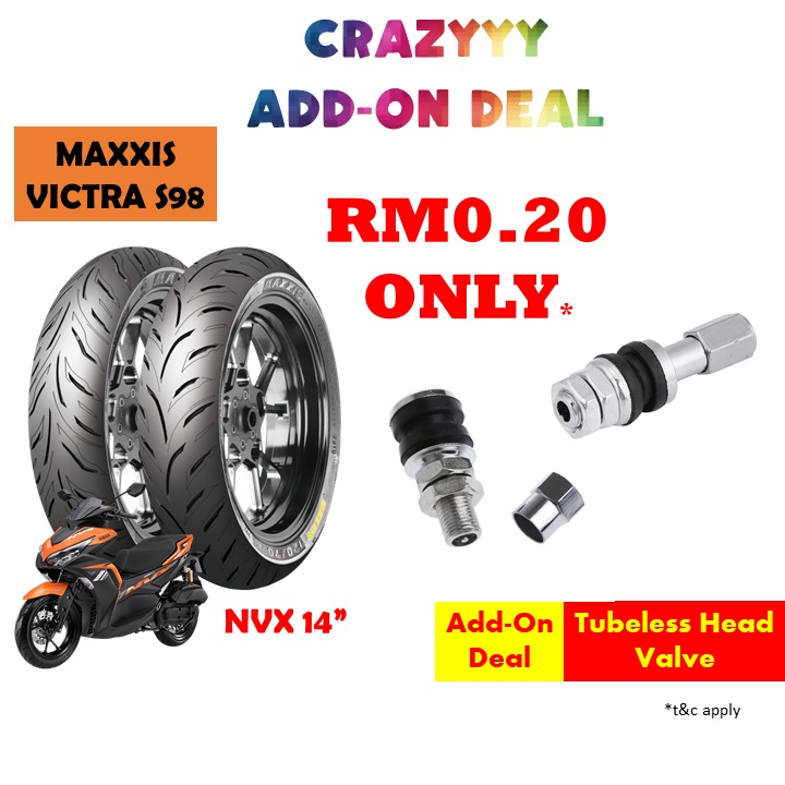 Tayar Nvx 155 V1 V2 Maxxis Victra S98 14 Inch St Racing Performance Maxxis F1 Scooter Nvx155 Medium Compound Tire Tyre