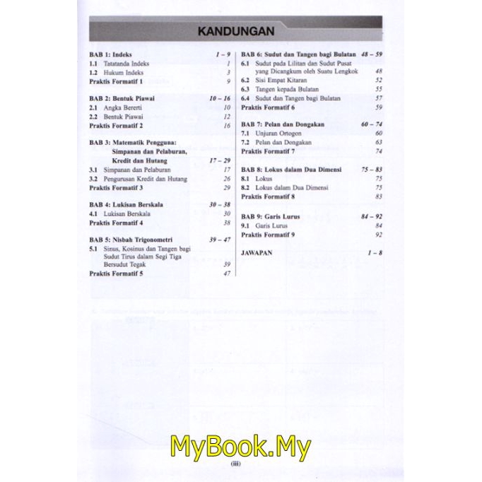 Myb Buku Latihan Galus Pt3 Tingkatan 3 Kssm Matematik Sasbadi Shopee Malaysia