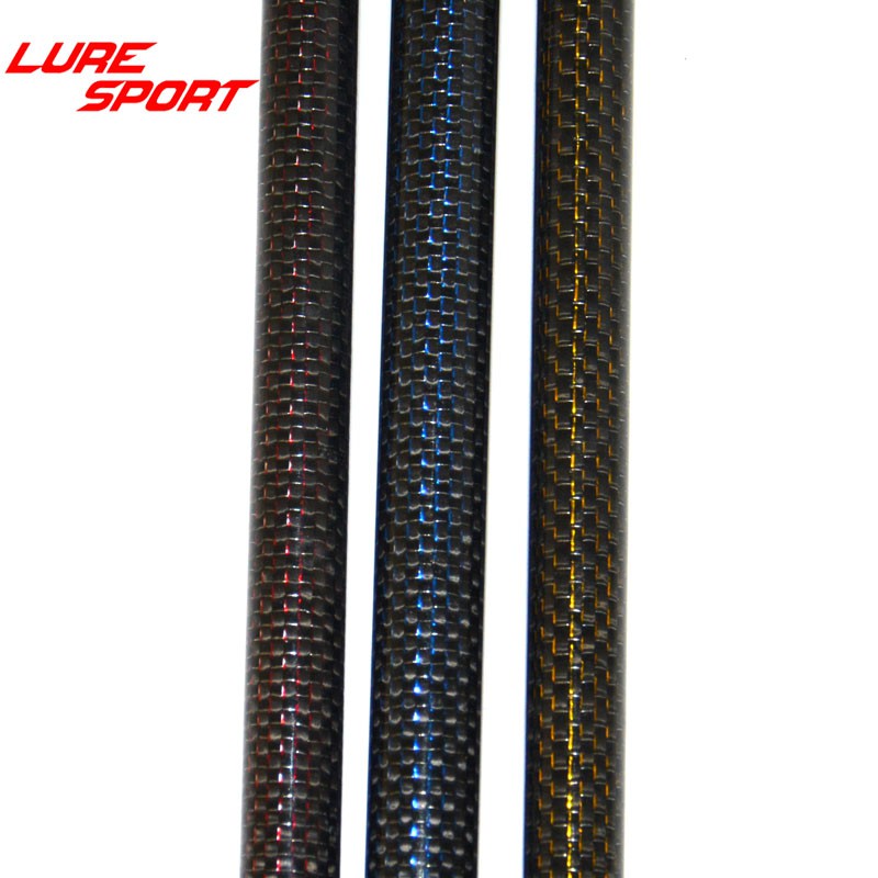 LureSport colorful Thread Woven Carbon Tube rod blank Rod Buidling component Fishing Rod Blank Repair DIY Accessory