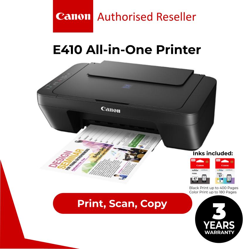 CANON Pixma E410 Compact All-In-One Printer - PRINT SCAN COPY