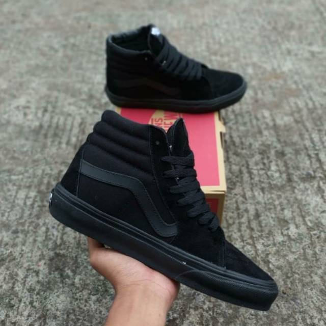 full black high top vans