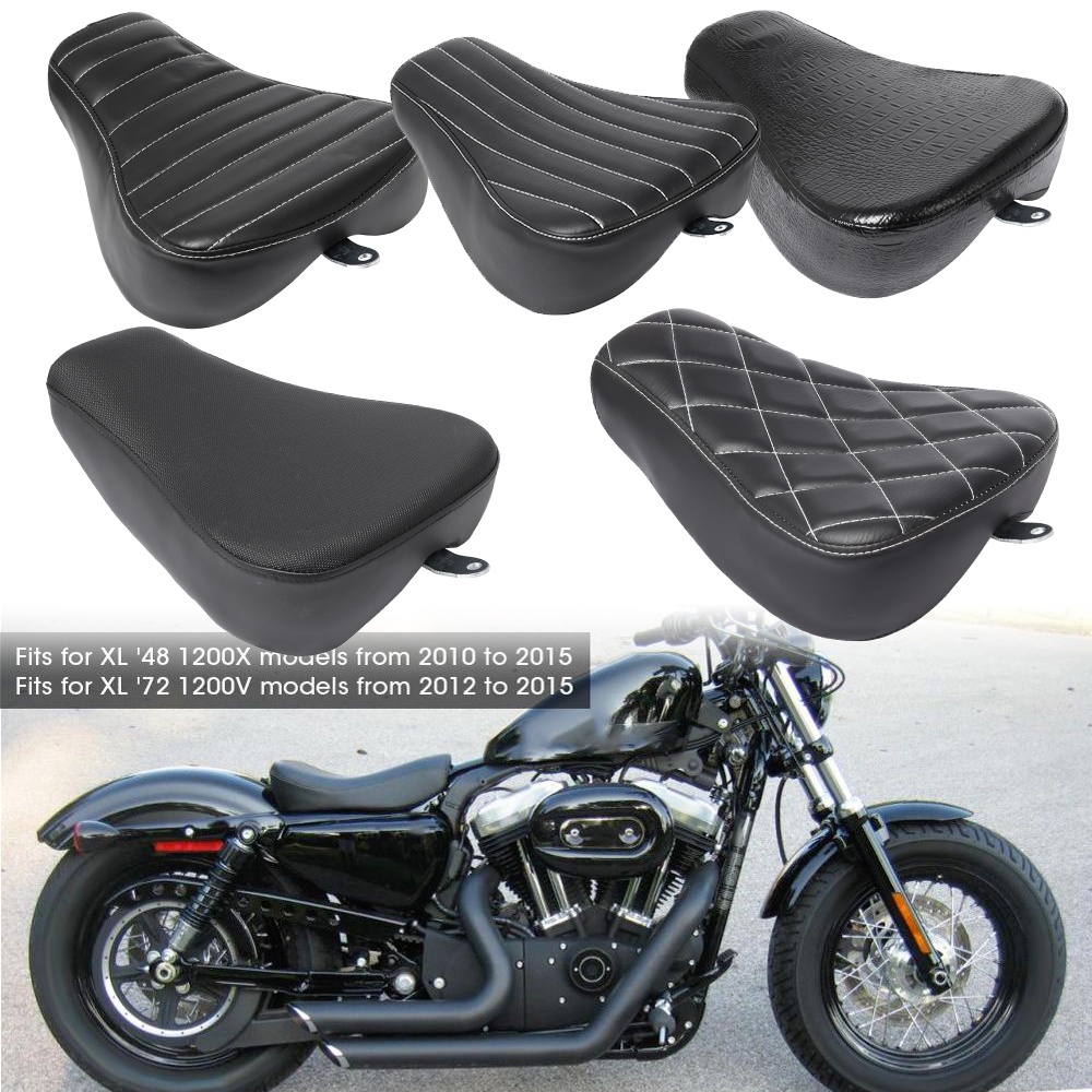 KaTur Motorcycle Front Solo Seat Cushion for Harley Sportster XL883 XL1200 48 72 2012-2015 