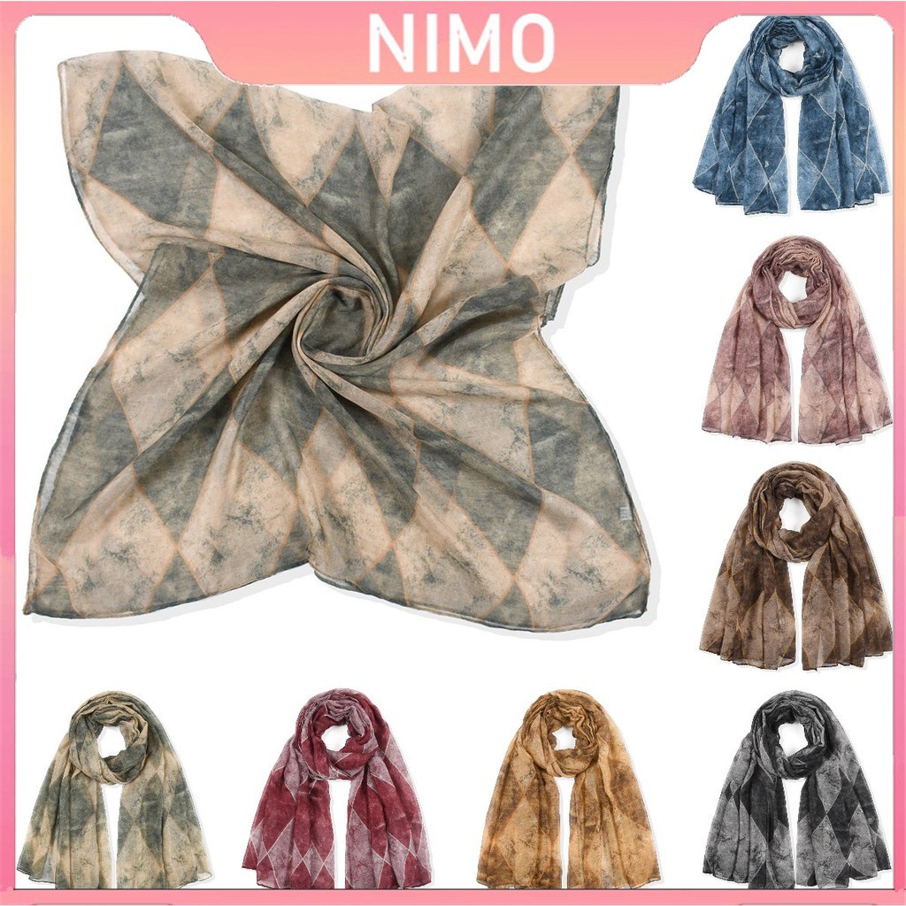 TudungPrinted Cotton Shawl Murah Simple Voile 180cmx90cm