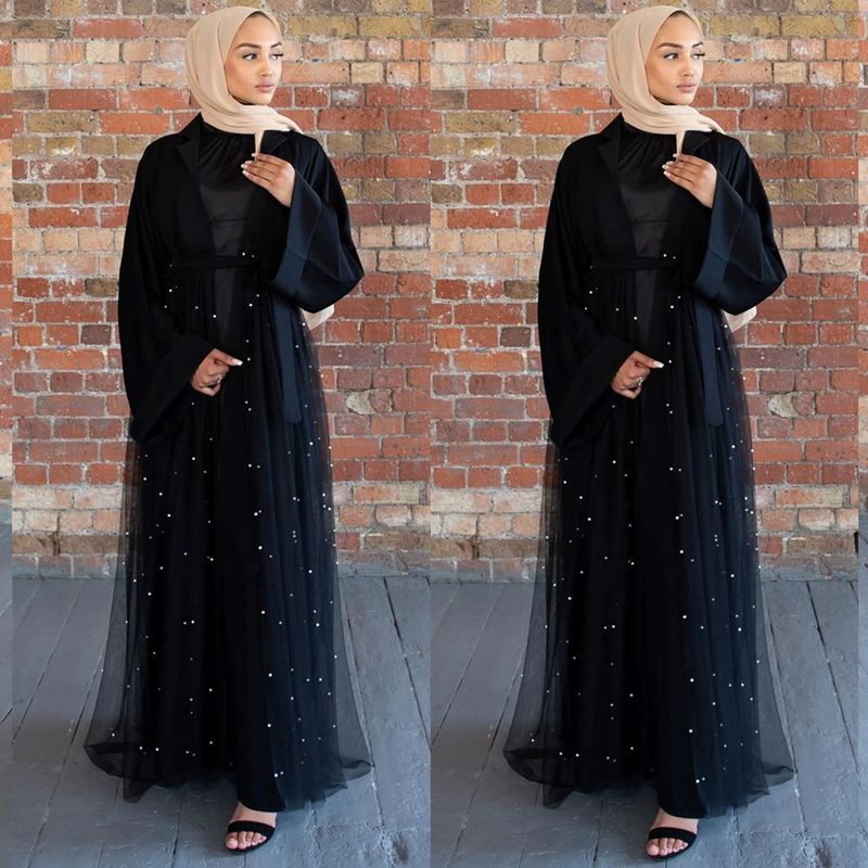 2020 Black abaya dubai kaftan ramadan turkish kimono cardigan Lace muslim Hijab dress moroccan Islamic Clothing Robe plus size 2020 Black abaya dubai kaftan ramadan turkish kimono cardigan Lace muslim Hijab dress moroccan Islamic Clothing Robe plus size