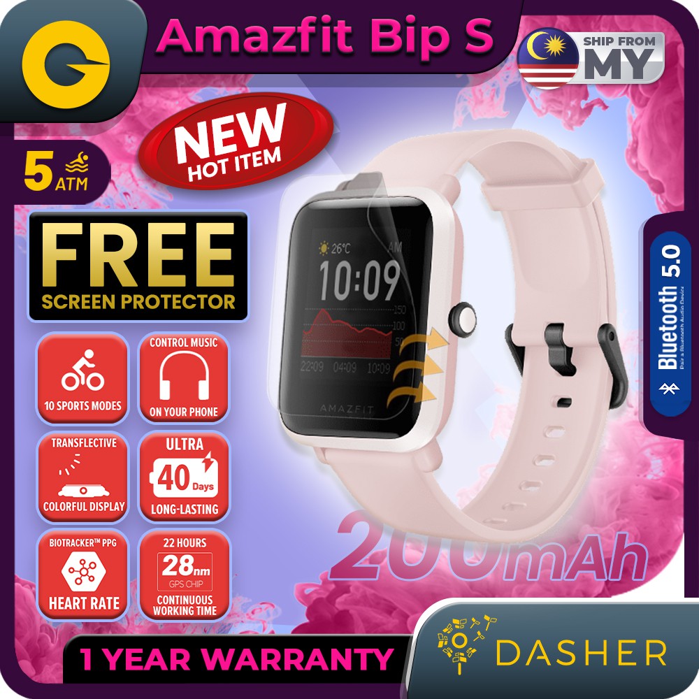 amazfit bip gps battery life