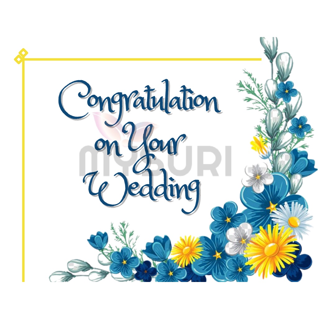 Mysuri Kad Pengantin Baru | Wedding Wishes | Wedding Day Card | Shopee ...