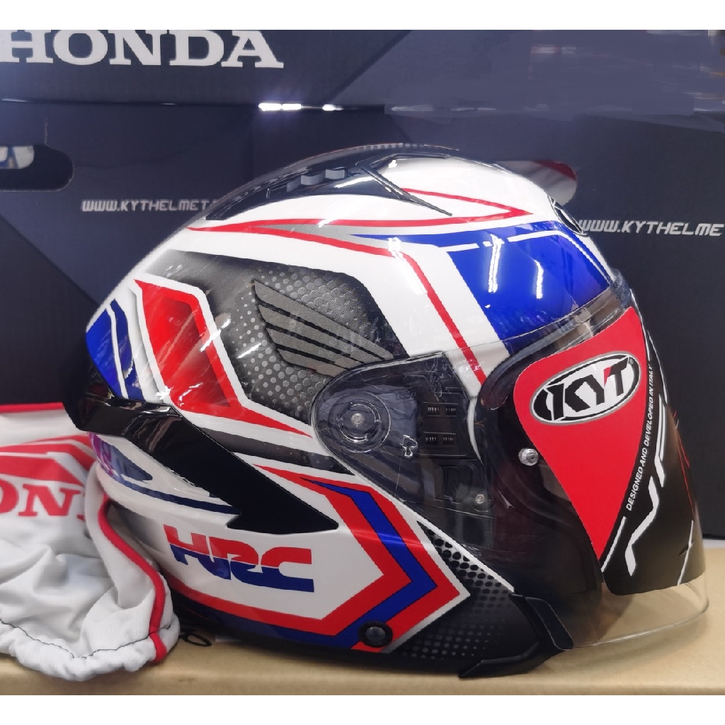 Kyt Honda Hrc Nfj Helmet Double Visor Limited Edition Shopee Malaysia