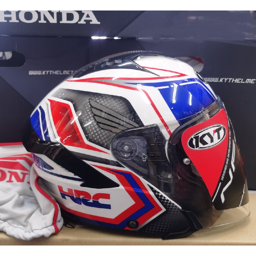 Kyt Honda Hrc Nfj Helmet Double Visor Limited Edition Shopee Malaysia