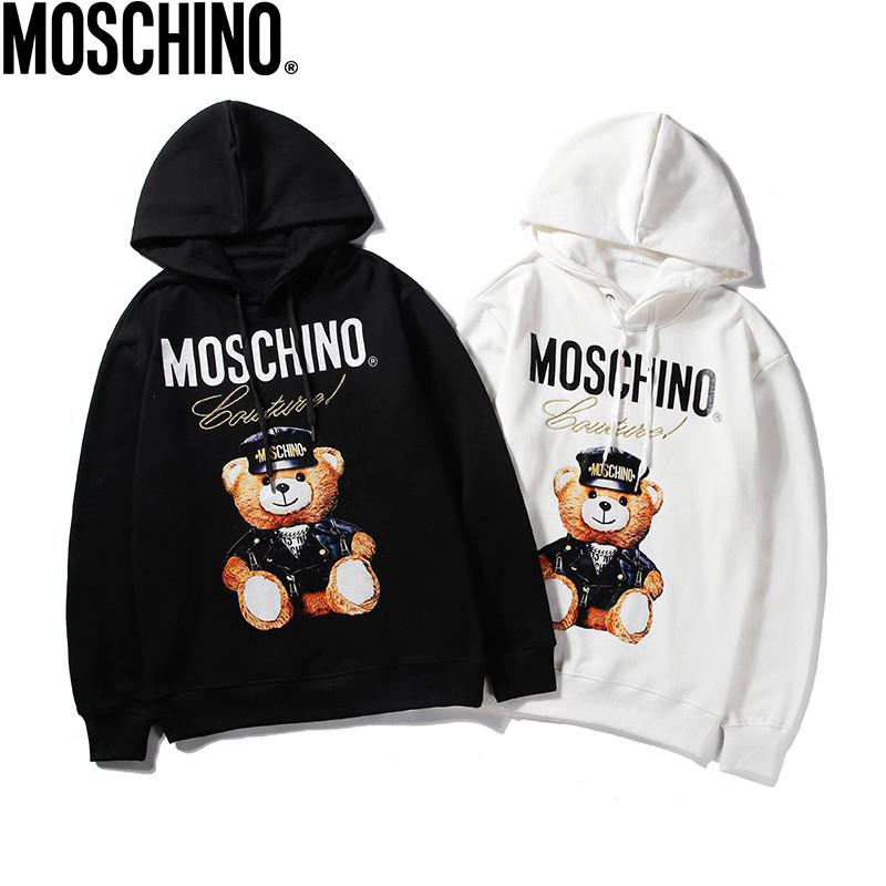 moschino bear hoodie mens