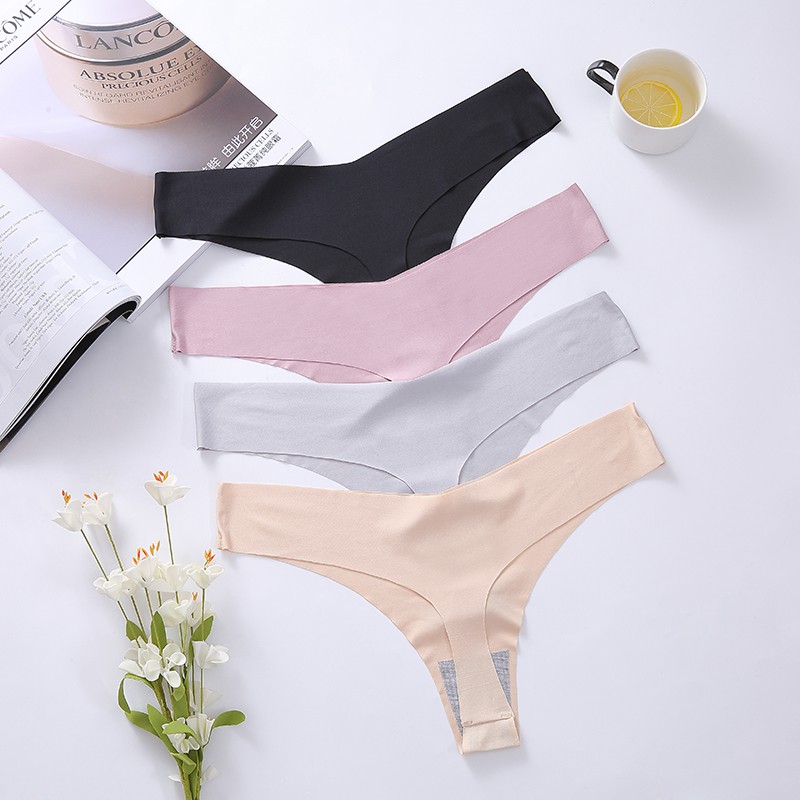 Sexy Women Thongs G String Silk Comfortable Ladies Panties
