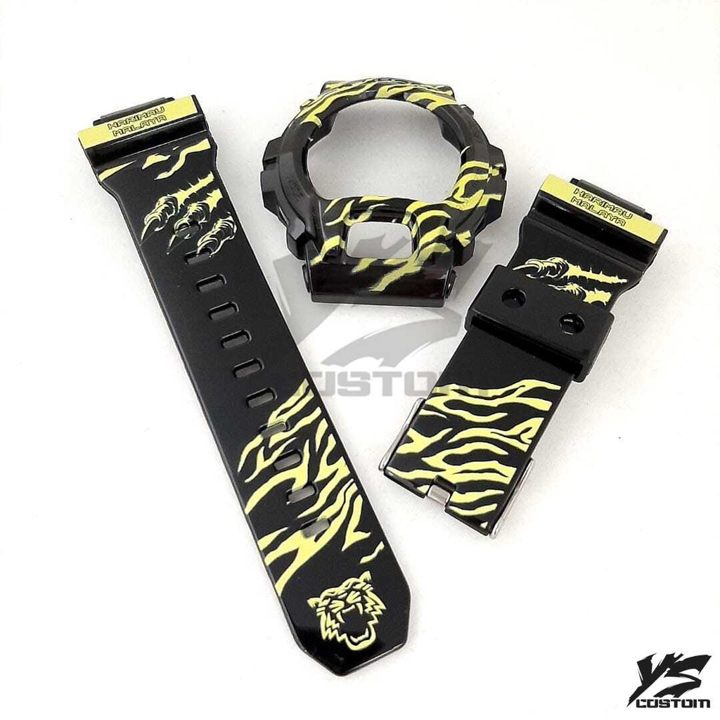 (YScustom) GDX6900 CUSTOM PRINTING " HARIMAU MALAYA " BAND AND BEZEL WATCH STRAPS Shopee Malaysia