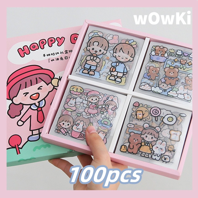 20pcs/100pcs Cute Stickers Water Proof Sticker DIY Humidifier Sticker