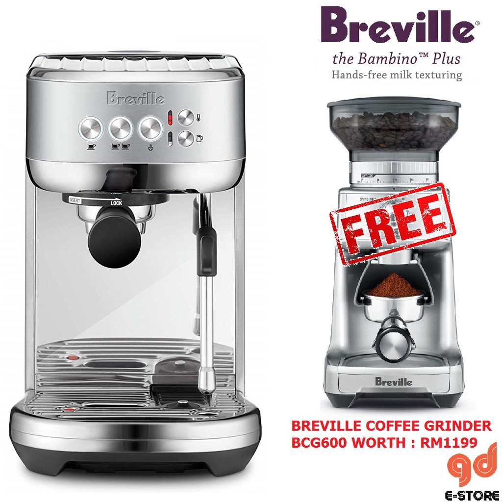 [Free Breville Coffee Grinder] Breville BES500 Bambino Plus Espresso ...