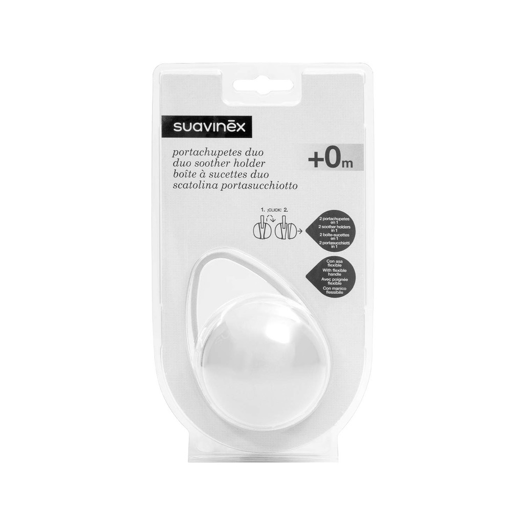 Suavinex Duo Soother Holder - White